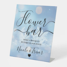 Nombres personalizados barra de flores copos de ni