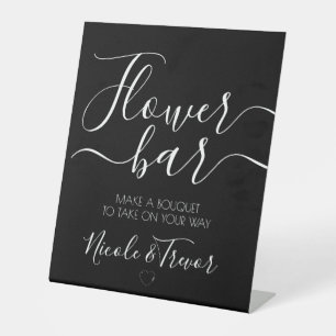 Expositor En L Nombres personalizados Barra de flores de caligraf