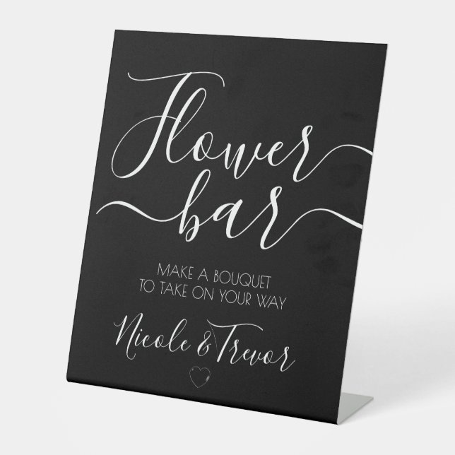 Expositor En L Nombres personalizados Barra de flores de caligraf (Anverso)