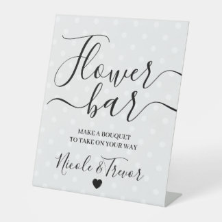 Expositor En L Nombres personalizados barra de flores gris lunare