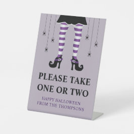 Expositor En L Nota de Halloween de Piernas de Bruja Morada para 