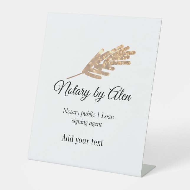 Expositor En L Notario público agente de firma de préstamos añadi (Anverso)