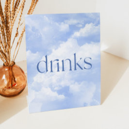 Expositor En L Nube azul brillante Mesa de bebidas