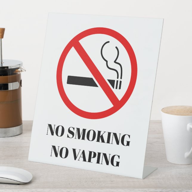 Expositor En L ¡NUEVO! 🚭 No Fumar Rótulo Peatonal Vaping - 10"X1 (In Situ)