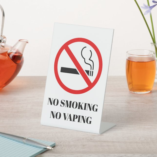 Expositor En L ¡NUEVO! 🚭 No Fumar Rótulo Peatonal Vaping - 4" X  (In Situ)