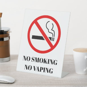Expositor En L ¡NUEVO! 🚭 No Fumar Rótulo Peatonal Vaping - 8"X10