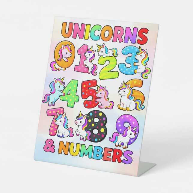 Expositor En L Number Day Funny Cartoon Numbers Design (Anverso)