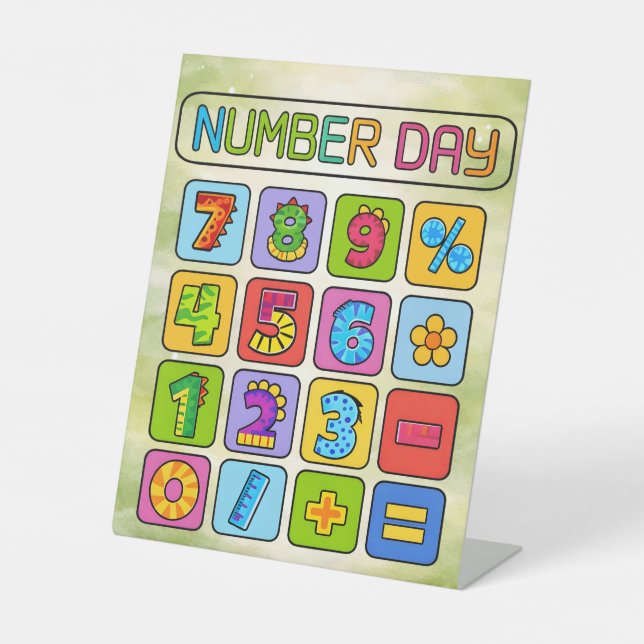 Expositor En L Number Day Math Icons Calculator Design (Anverso)