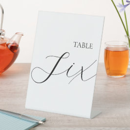 Expositor En L Número de mesa clásico seis
