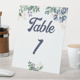Expositor En L Número de Mesa de Boda Armonía de Flores Silvestre