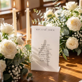 Expositor En L Número de mesa de boda minimalista 4