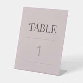 Expositor En L Número de Mesa de Boda Minimalista Rosa Opaco