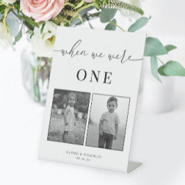 Expositor En L Número de mesa de edad de boda elegante y moderna