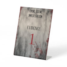 Número de mesa de investigación de la escena del c