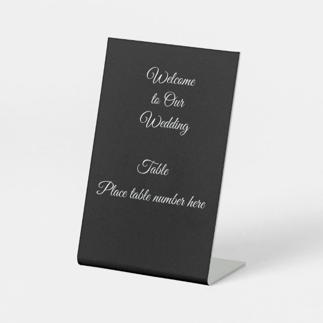 Expositor En L Número de Mesa de Recepción de Boda (Anverso)