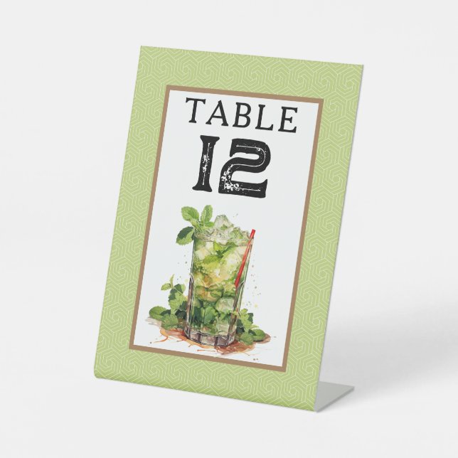 Expositor En L Número de mesa Derby Mint Julep (Anverso)