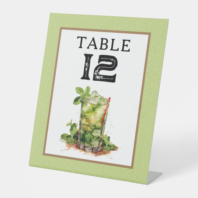 Expositor En L Número de mesa Derby Mint Julep (Anverso)