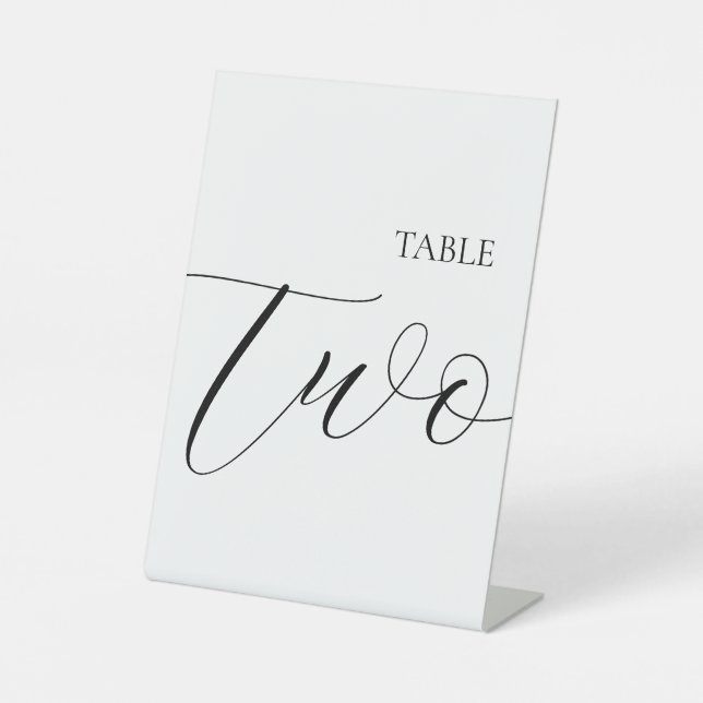 Expositor En L Número de Mesa Dos  (Anverso)