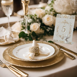 Expositor En L Número de mesa elegante Colibrí Blanco