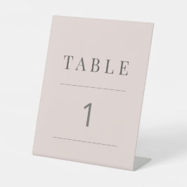 Expositor En L Número de mesa minimalista | Rubor cálido