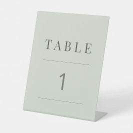 Expositor En L Número de mesa minimalista verde claro