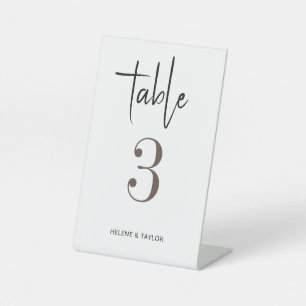 Expositor En L Número de mesa moderno simple