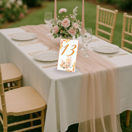 Expositor En L Número de mesa para brindis de champán floral para