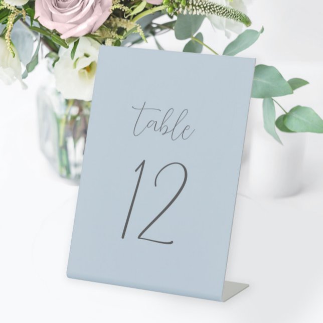 Expositor En L Número de tabla de Boda azul turbio (Subido por el creador)