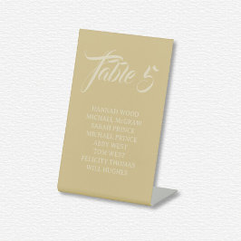 Expositor En L Número de tabla de Bodas de Lotus blanco