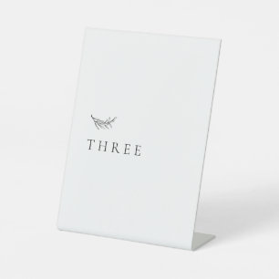 Expositor En L Número de tabla de bodas simple y elegante