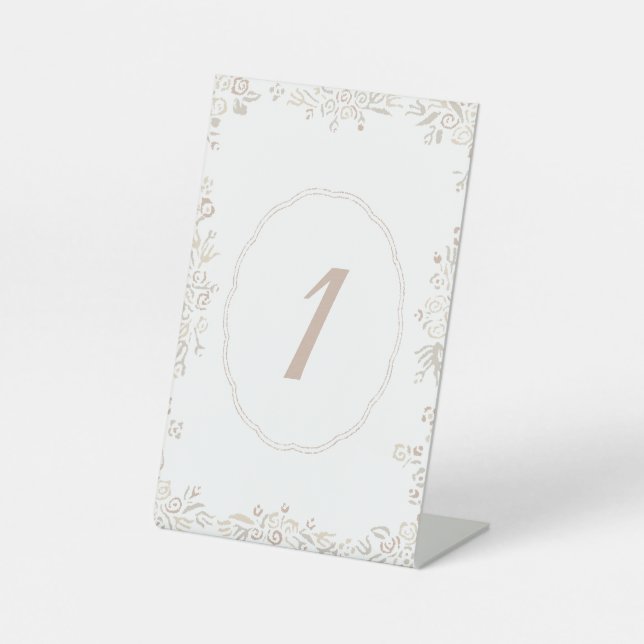 Expositor En L Número de tabla de flores Rótulo peatonal (Anverso)