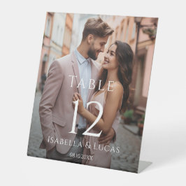 Expositor En L Número de tabla de fotos personalizada moderna