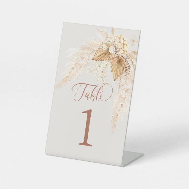 Expositor En L Número de tabla de gramíneas Boho Dried Flowand Pa (Anverso)