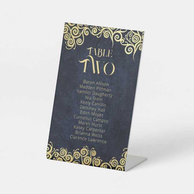 Expositor En L Número de tabla de la tabla de asientos de Naranja (Anverso)