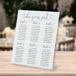 Expositor En L Número De Tabla De La Tabla De Asientos En Blanco 