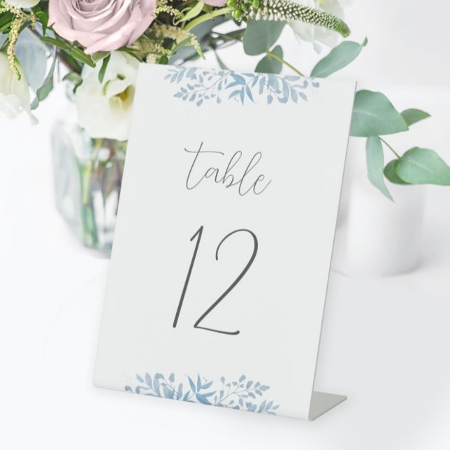 Expositor En L Número de tabla del Boda de eucalipto azul (Subido por el creador)