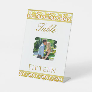 Expositor En L Número de tabla del Boda de fotografía Minimalista