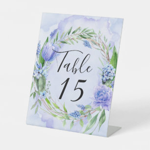 Expositor En L Número de tabla del Boda de la hipoacinía azul tur