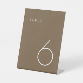 Expositor En L Número de tabla marrón Minimalista moderna Tabla d