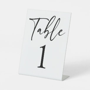 Expositor En L Número de tabla signo de pedestal minimalista