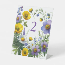 Expositor En L Números de mesa florales