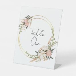 Expositor En L Números de mesa florales