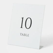 Números de mesa minimalistas para boda