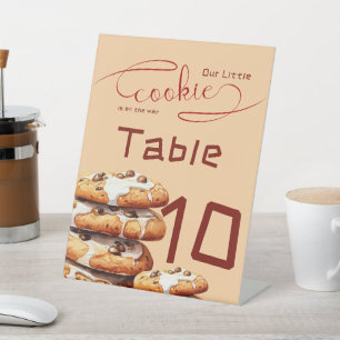 Expositor En L Números de mesa para Baby Shower de Galletas Linda