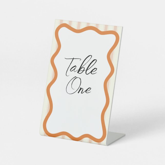 Expositor En L Números de tabla boda Daffodil (Anverso)