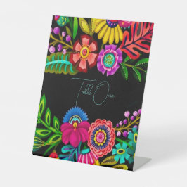 Expositor En L Números de tabla Boda de la flora colorida mexican