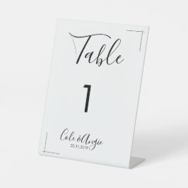 Expositor En L Números de tabla Boda minimalistas - Fronteras cru