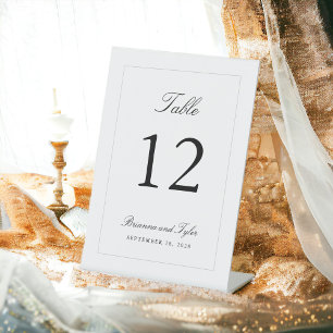 Expositor En L Números de tabla de bodas clásicos y elegantes