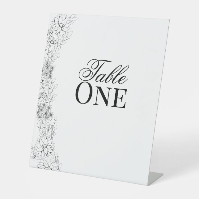 Expositor En L Números de tabla de Dahlia (Anverso)