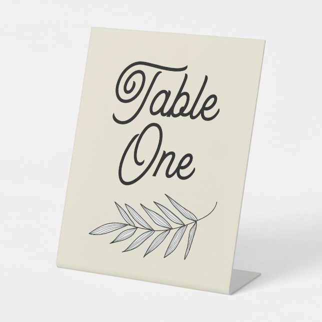 Expositor En L Números de tabla de fiesta rosa o boda (Anverso)